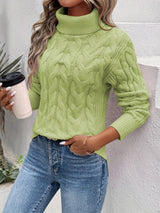 Avalyne – Women’s Cable Knit Turtleneck Jumper