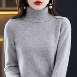 Elvarise - Womens Cashmere Turtleneck Knit Sweater
