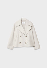 Elvarine - Women Double Breasted Short Jacket