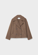 Elvarine - Women Double Breasted Short Jacket