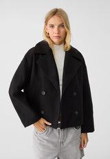 Elvarine - Women Double Breasted Short Jacket