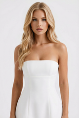 Carly Strapless Mini Dress - White