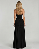 Charlotte Ruched Maxi Dress - Black