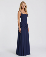 Charlotte Ruched Maxi Dress - Navy