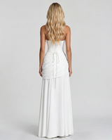 Charlotte Ruched Maxi Dress - White