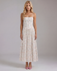 Cielle Floral Midi Dress - Floral Print