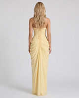 Cyrana Ruched Maxi Dress - Yellow