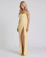 Cyrana Ruched Maxi Dress - Yellow