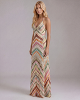 Phoebe Boho Crochet Maxi Dress - Multicolor