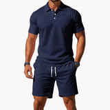 Adamor – Men's Polo Shirt And Shorts Casual Set