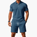 Adamor – Men's Polo Shirt And Shorts Casual Set