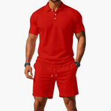Adamor – Men's Polo Shirt And Shorts Casual Set