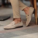 Edwarden – Mens Slip On Loafers With Metal Detail