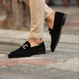 Edwarden – Mens Slip On Loafers With Metal Detail
