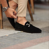 Edwarden – Mens Slip On Loafers With Metal Detail