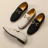 Edwarden – Mens Slip On Loafers With Metal Detail
