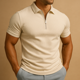 Jasper - Men Zip Polo Shirt Slim Fit Breathable