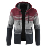 Maelric – Hooded Zip-Up Fleece Lined Sweater for Men