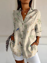 Georielle – Floral Button Blouse Women
