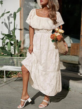 Catherin – Off Shoulder Tiered Maxi Wedding Guest Dress