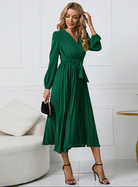 Mabell – Women's Long Sleeve Midi Wedding Guest Dress