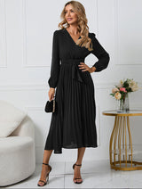 Mabell – Women's Long Sleeve Midi Wedding Guest Dress