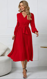 Mabell – Women's Long Sleeve Midi Wedding Guest Dress