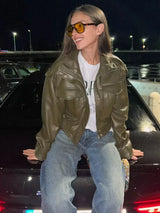 Laurenna – Women's Zip Up Biker Jacket