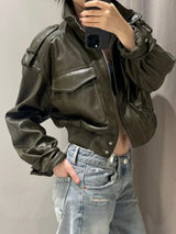 Laurenna – Women's Zip Up Biker Jacket